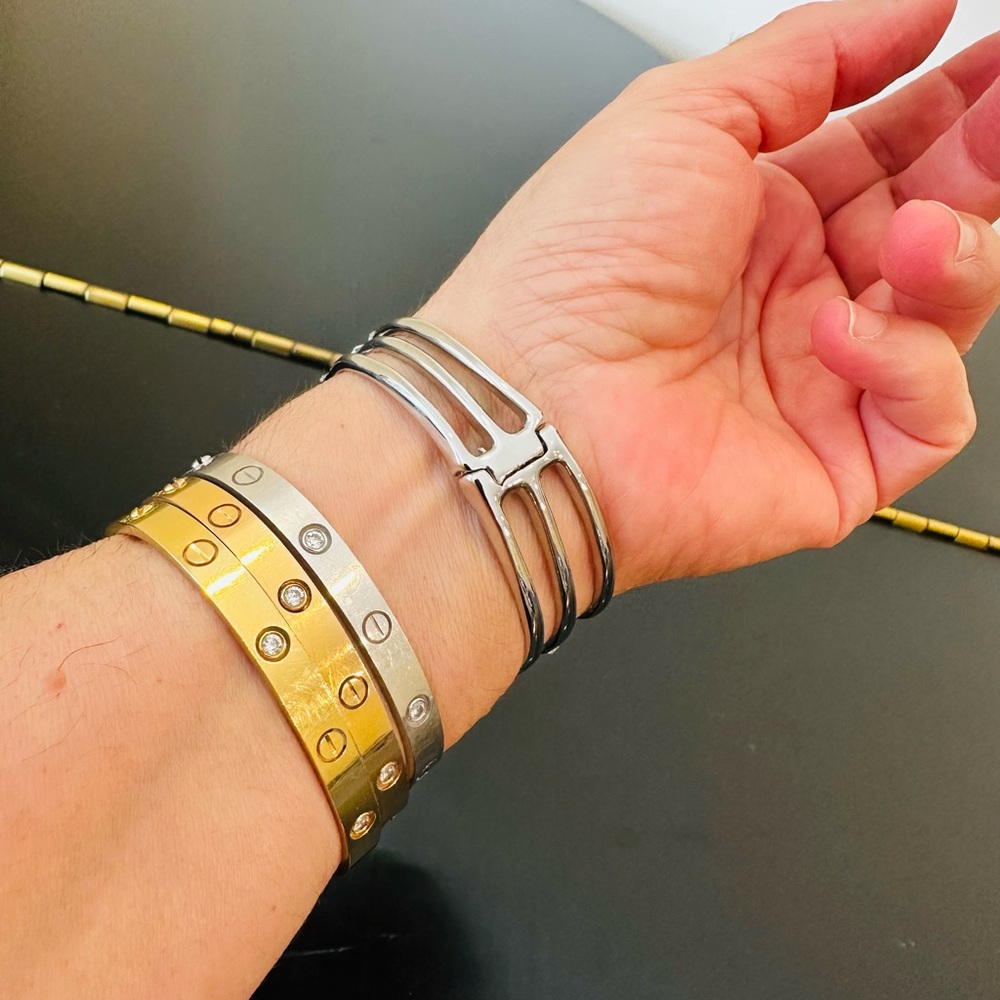 Alexis Bittar RARE Luxury authentic formal pearl Crystal Statement Cuff/Bracelet - Picture 6 of 17